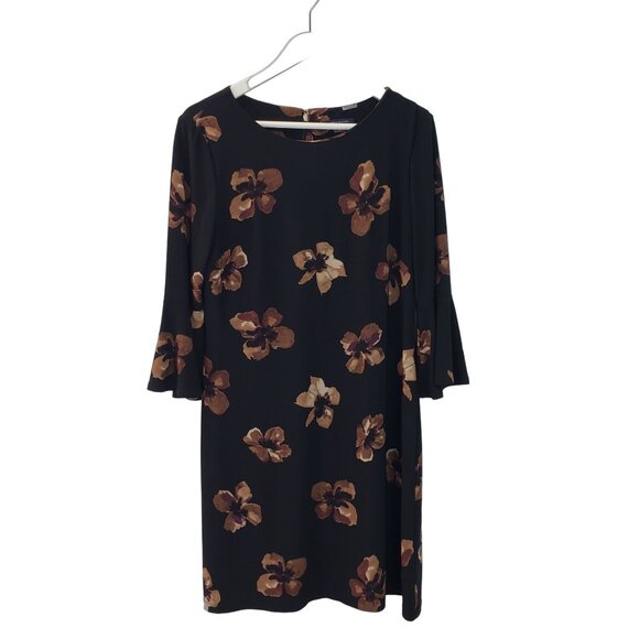 Tommy Hilfiger Floral Bell Sleeve Mini Dress Size 8 - Picture 1 of 7